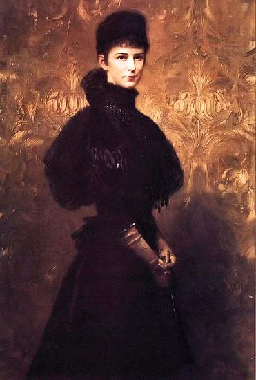 Gyula Benczur Portrait of Queen Elizabeth oil painting picture